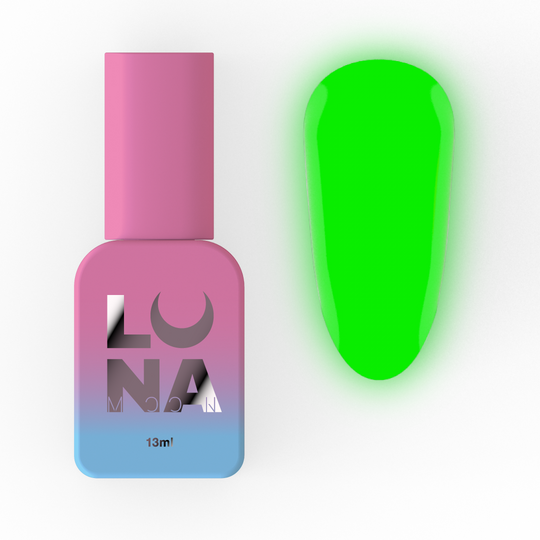 LUNAmoon. Shine Dark Top Coat, glowing in the dark, Green, 13 ml, Топ люмінесцентний
