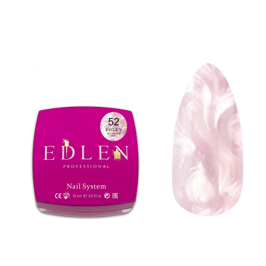 EDLEN. Builder gel Pearl #52, 15 ml. Гель для нарощування з перламутром