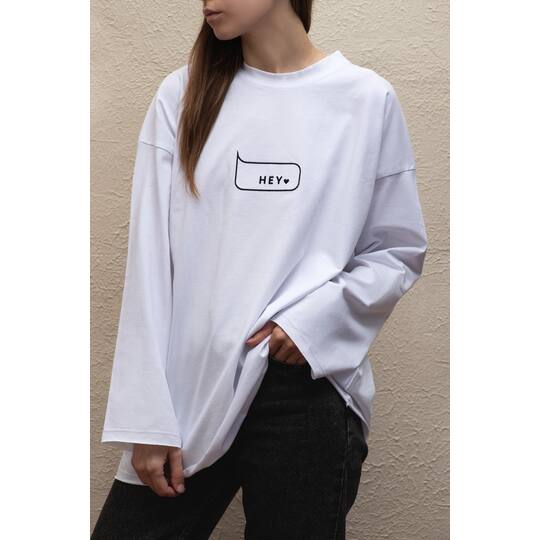 HEYLOVE. Longsleeve, White. Лонгслів, білий