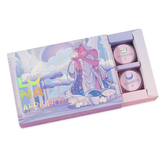 LUNAmoon. "AFRODITA" Mirror Powder Set, 6 pcs, набір втирок 6 штук