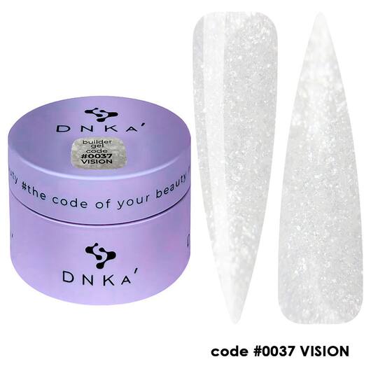 DNKa’. Builder Gel Vision #0037, 30 ml, гель для моделювання з блискітками