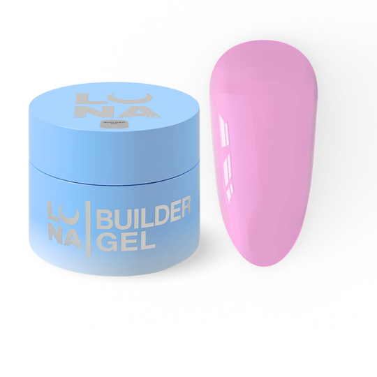 LUNAmoon. Premium Builder Gel #22 Pastel fuchsia, 30 ml, моделюючий гель, пастельна фуксія
