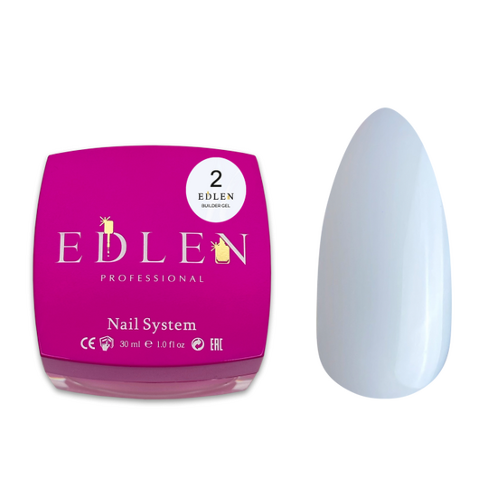 EDLEN. Builder gel №02, Milky, 30 ml, молочний