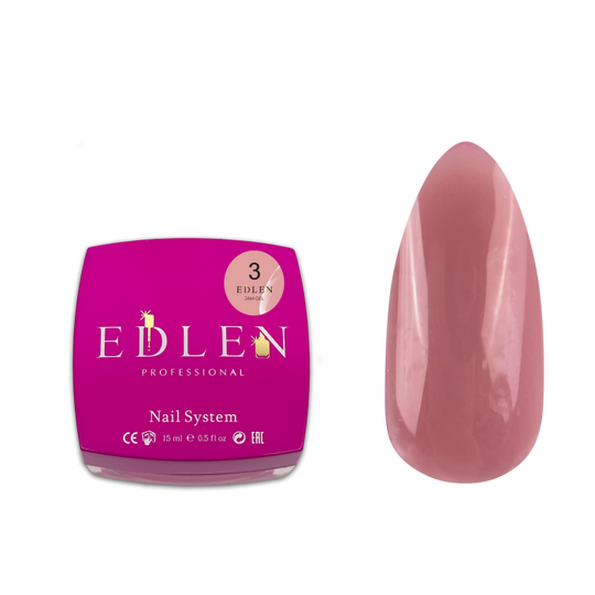 EDLEN Jam gel №3 PINK, 15 ml, гель-желе, рожевий