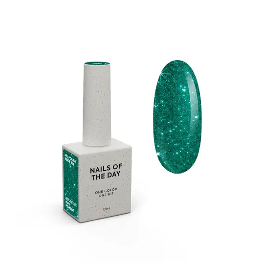NOTD. Reflective Gel Polish Verde #348, 10 ml, гель-лак світловідбиваючий