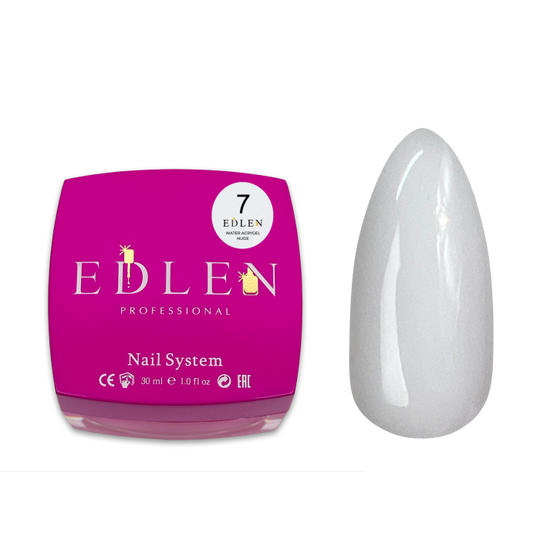 EDLEN Water Acrygel NUDE №07, 30 ml, рідкий гель, молочний щільний
