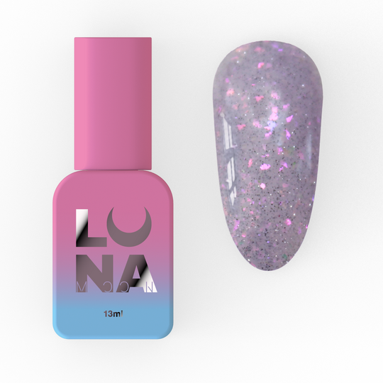 LUNAmoon. Light Acrygel #40 Lilac shimmer, 13 ml, світловідбиваючий рідкий гель, бузковий з шимером