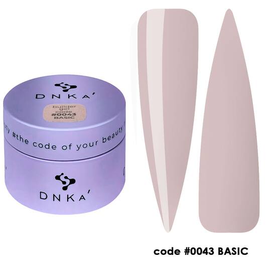 DNKa’. Builder Gel Basic, #0043, NEW FORMULA, 30 ml, гель для моделювання та укріплення