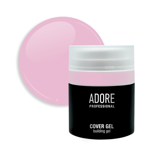 ADORE. Cover Gel, 30 g, #04, Angelic. Напівпрозорий гель для нарощування, холодний рожевий