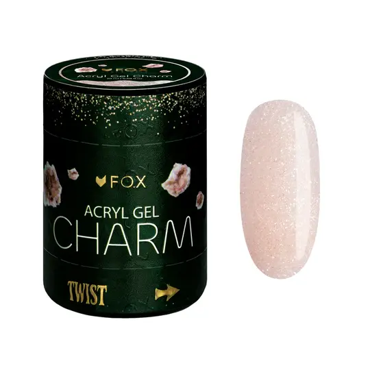 F.O.X. Acryl gel, Charm #009, Quartz, 20 ml. Світловідбиваючий густий акригель з шимером