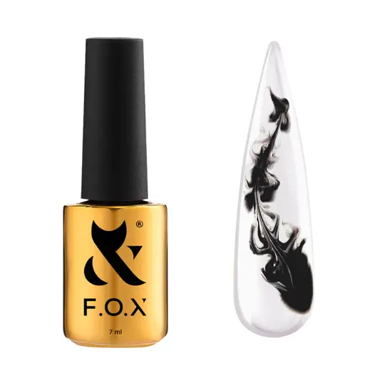 F.O.X. Blooming Gel, 7 ml, Clear. Гель для дизайну нігтів з ефектом розтікання, прозорий