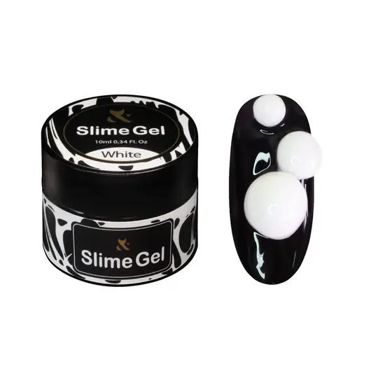 F.O.X. Slime Gel, 10 ml, White. Гель-жуйка для дизайну
