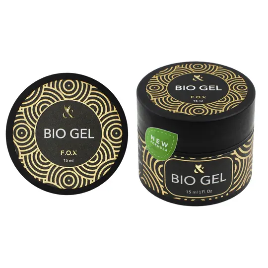 F.O.X. Bio gel, 15 ml, Clear. Універсальний гель 3 в 1 для укріплення нігтів