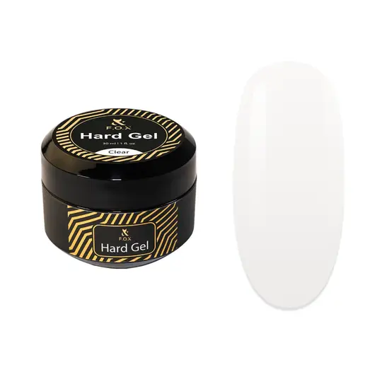 F.O.X. Hard Gel, 30 ml, Clear. Рідкий гель для моделювання нігтів, прозорий