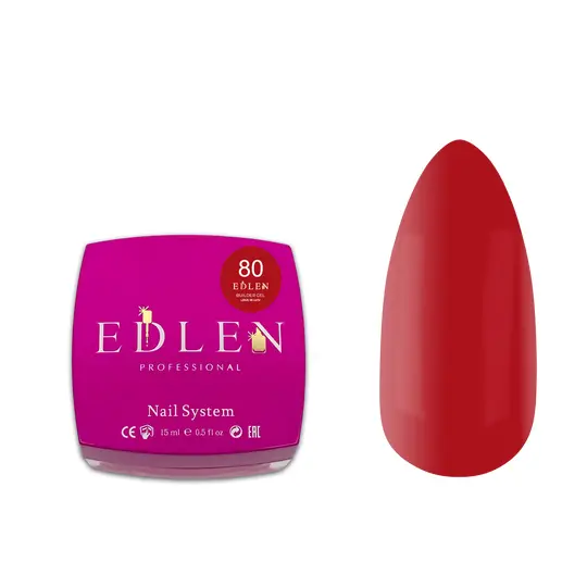 EDLEN. Builder gel, Love in Lviv #80, 15 ml. Гель для нарощування