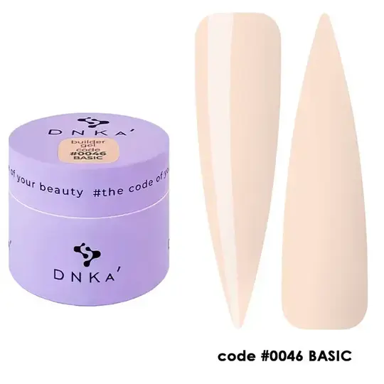 DNKa’. Builder Gel Basic, #0046, NEW FORMULA, 15 ml, гель для моделювання та укріплення