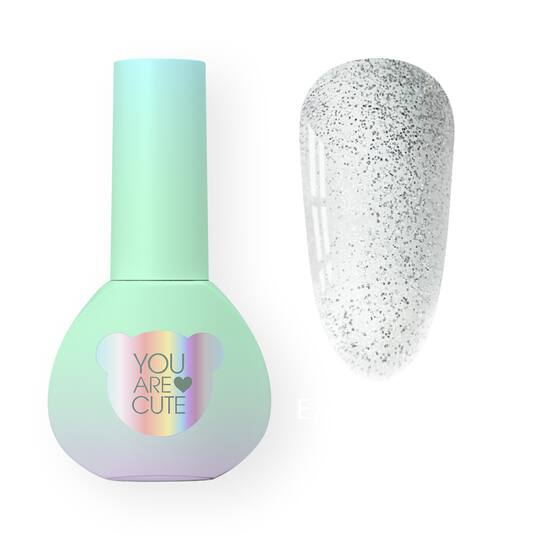 You Are Cute. Easy Peasy Matte Top Coat, #5, 5 ml, матовий топ зі срібним шимером