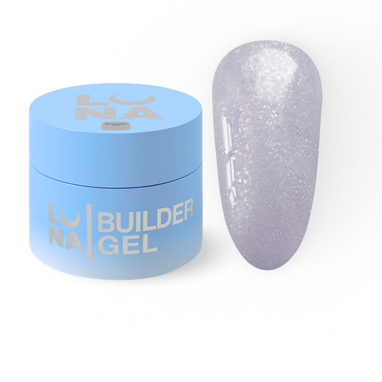 LUNAmoon. Light Acrygel #56 Milky purple with shimmer, 30 ml, рідкий гель для укріплення, молочно-фіолетовий з шимером