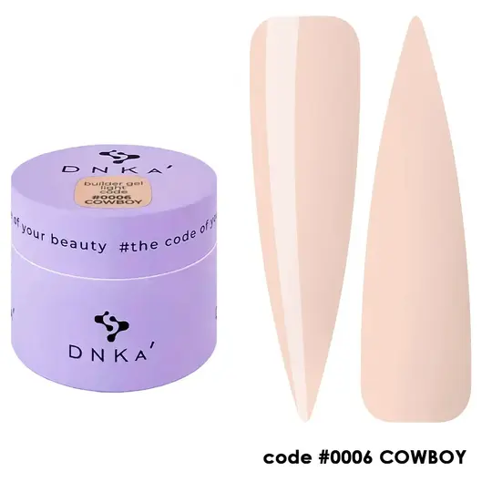 DNKa’. Builder Gel, Light, #0006, Cowboy, 15 ml, гель для моделювання