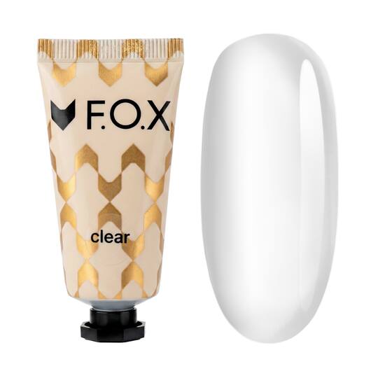 F.O.X. Poly gel Nano, Clear, 15 ml. Надміцний полігель для моделювання, прозорий