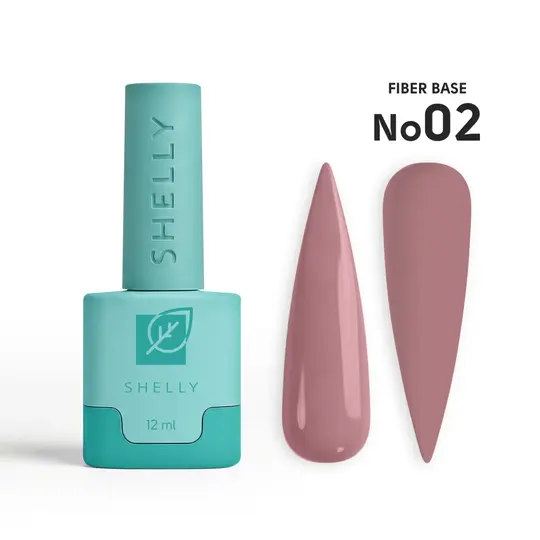 SHELLY. Fiber Base #02, 12 ml. Камуфлююча база з нейлоновими волокнами