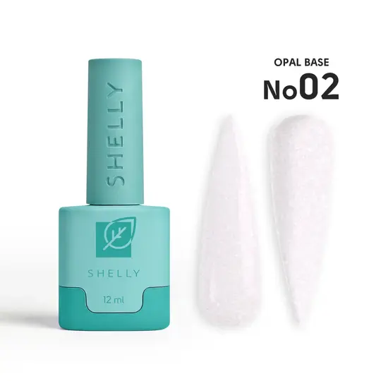 SHELLY. Opal Base #02, 12 ml. Камуфлююча база, з шимером