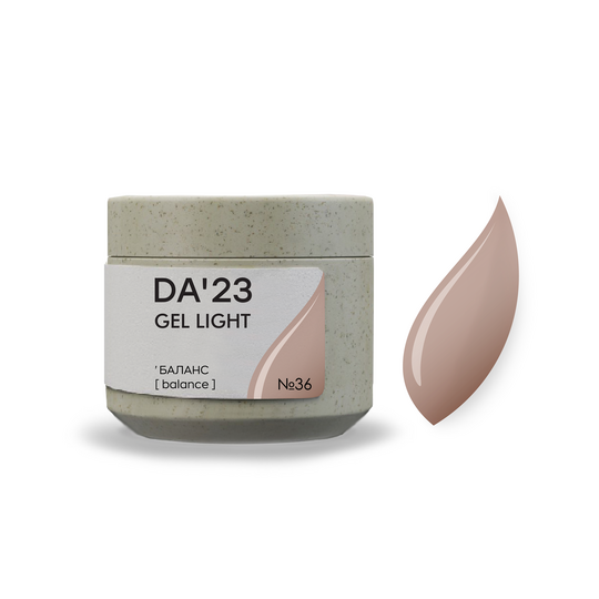 DA'23. Gel Light #36, Balance, 15 ml, гель середньо-рідкої консистенції
