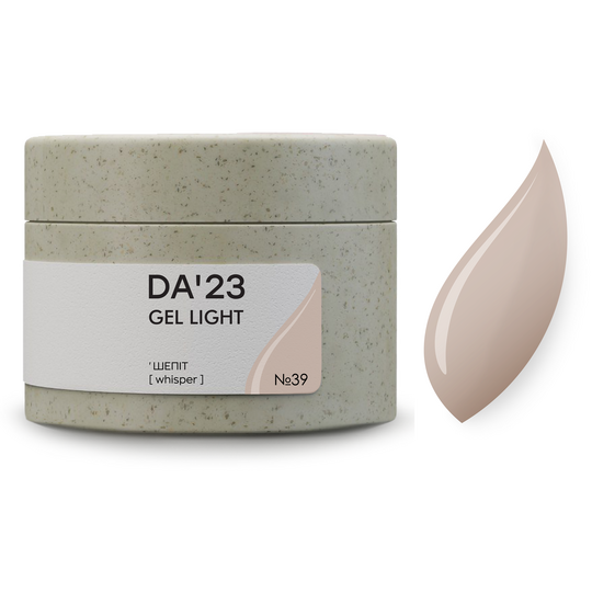 DA'23. Gel Light #39, Whisper, 30 ml, гель середньо-рідкої консистенції