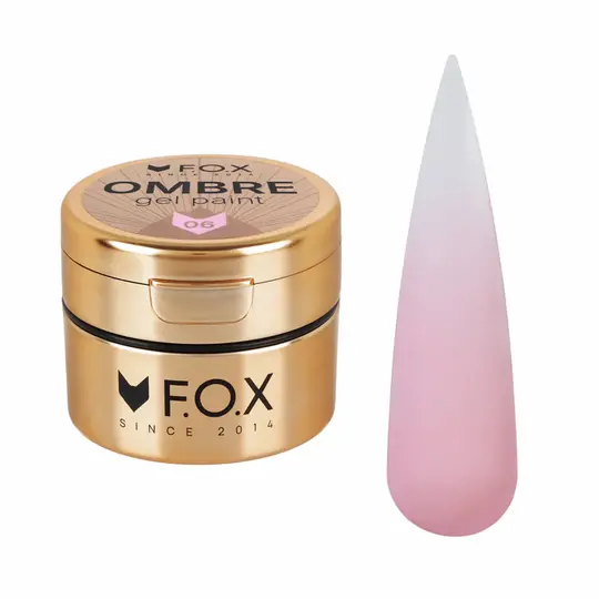 F.O.X. Ombre Gel Paint #006, 5 ml. Кольорова гель-фарба для омбре