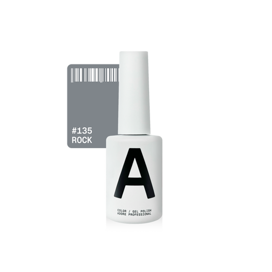 ADORE. Gel Polish, #135, Rock, 12 ml. Гель-лак, сіре каміння