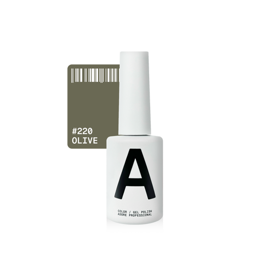 ADORE. Gel Polish, #220, Olive, 12 ml. Гель-лак, оливковий сірий