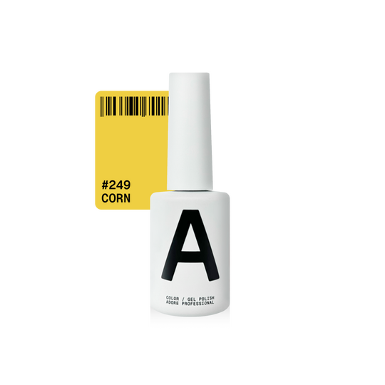 ADORE. Gel Polish, #249, Corn, 12 ml. Гель-лак, справжній жовтий