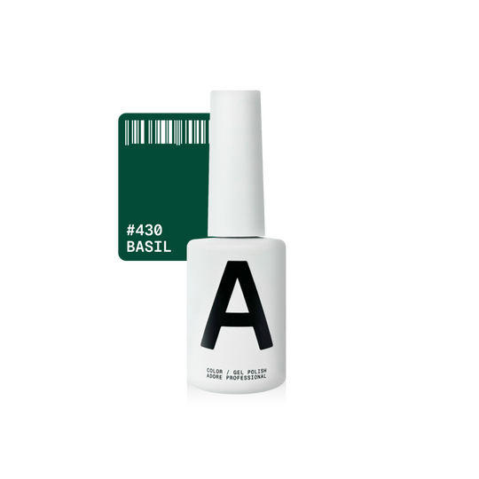 ADORE. Gel Polish, #430, Basil, 12 ml. Гель-лак, холодний темно-зелений