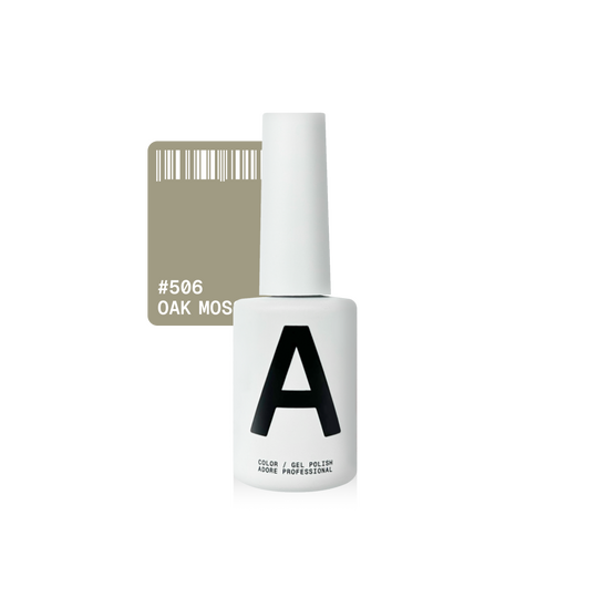 ADORE. Gel Polish, #506, Oak moss, 12 ml. Гель-лак, світлий сріблясто-оливковий