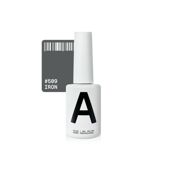ADORE. Gel Polish, #509, Iron, 12 ml. Гель-лак, класичний сірий