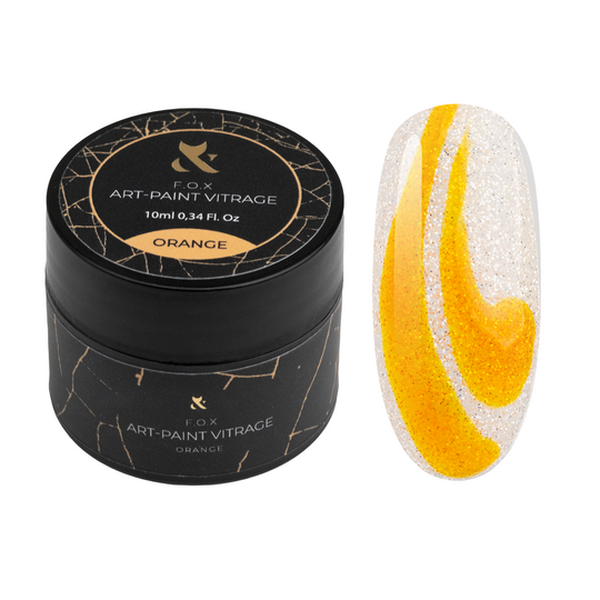 F.O.X. Art-paint Vitrage, Orange, 10 ml. Вітражна гель-фарба, помаранчева