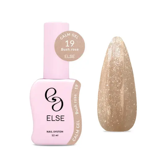 ELSE. Calm gel, #19, Bush rose, 12 ml. Рідкий гель для зміцнення, з шимером