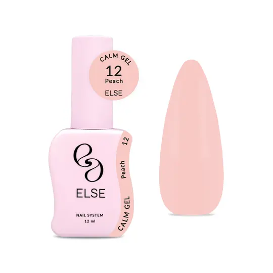 ELSE. Calm gel, #12, Peach, 12 ml. Рідкий гель для зміцнення
