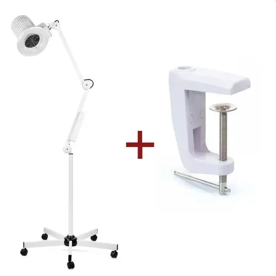 DUSTWELL. Professional Pedicure Dust Collector on a mobile base + clamp attachment, "Air Dust". Педикюрна витяжка на пересувній основі + кріплення "струбцина"