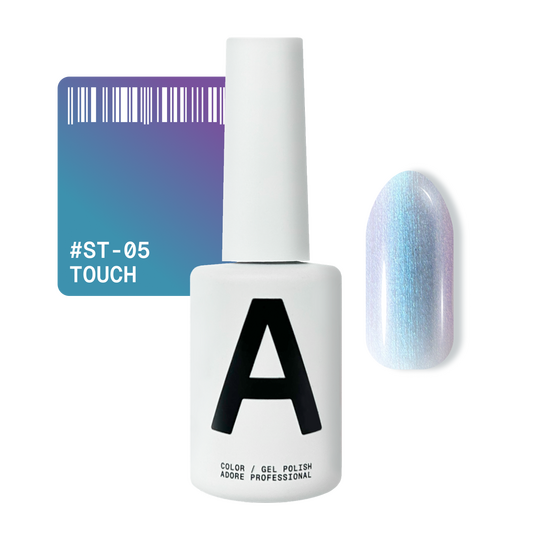 ADORE. Cat's Eye Gel Polish, #ST-05, Touch, 12 ml. Гель-лак "котяче око" перламутровий, блакитно-синій