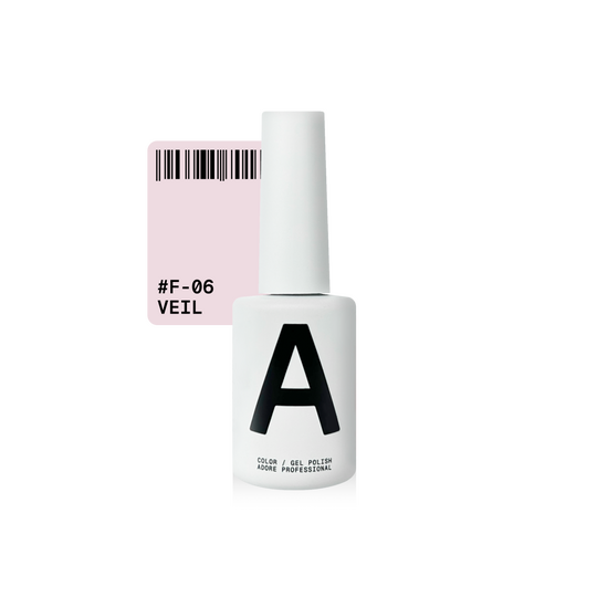 ADORE. French Gel Polish, #F-06, Veil, 12 ml. Гель-лак, прохолодний рожевий