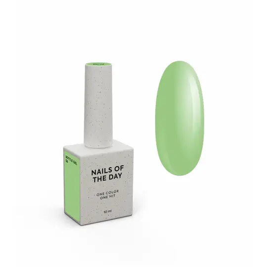NOTD. Bottle Gel #6, Light Green, 10 ml, рідкий надміцний гель, світло-зелений