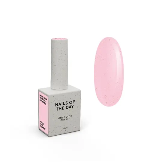NOTD. Гель-лак Let's special Whistledown, #180, 10 ml, рожевий із золотою поталлю