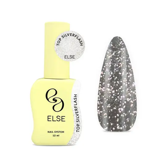 ELSE. Top Silverflash, 12 ml. Топ світловідбиваючий, срібний
