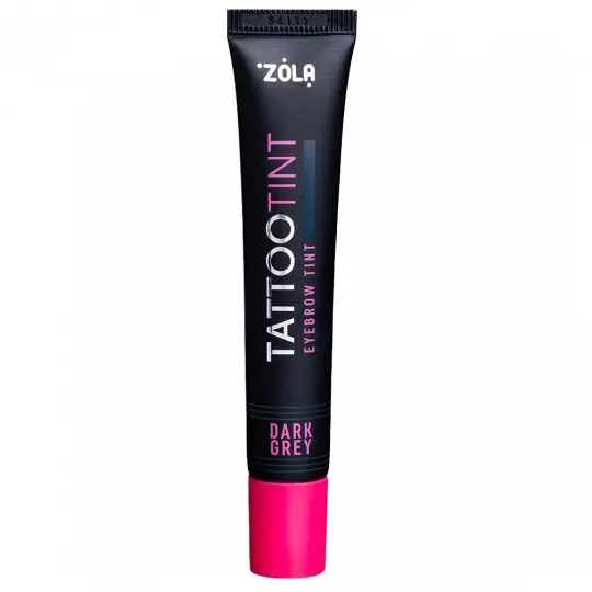 ZOLA. Eyebrows Lashes TATTOO TINT, Dark Grey, 15 ml. Фарба для брів та вій, темно-сірий
