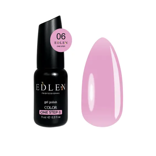 EDLEN. One step gel polish #06, 9 ml. Однофазний гель-лак для педикюр