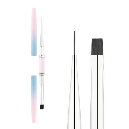 RAIZ. Straight and Liner Brush, 8.5 mm/12 mm. Двосторонiй пензлик для манікюру, прямий та лайнер