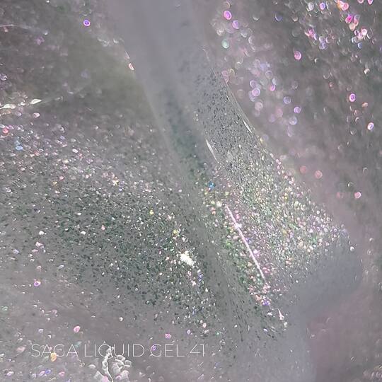 SAGA. Liquid Gel, 15 ml, #41. Рідкий гель для укріплення та нарощування з шимером