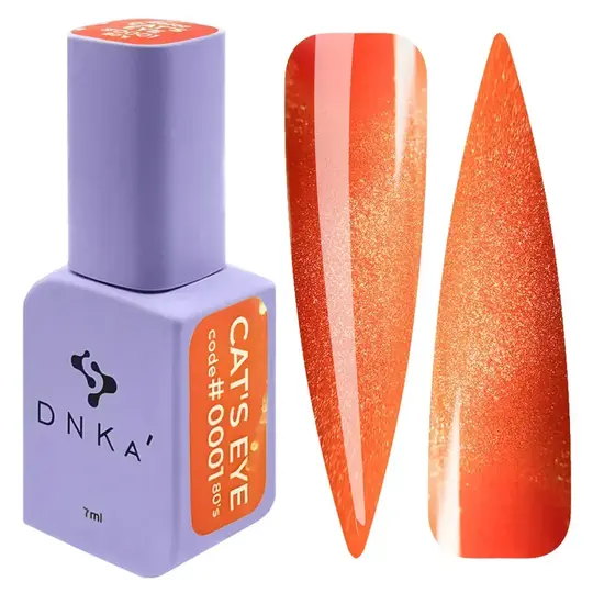 DNKa’. Gel Polish, 80's, Glows in the dark Cat's eye, #0001, 7 ml, гель-лак люмінісцентний "котяче око"