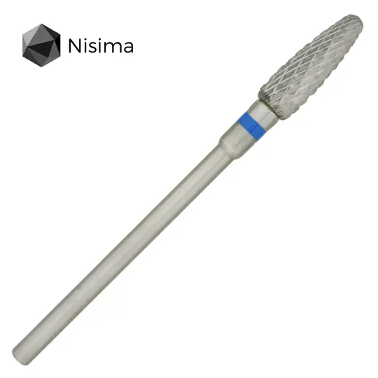 Nisima. Фреза твердосплавна "КУКУРУДЗА", синя, Ø 4.5 мм, H_714mK